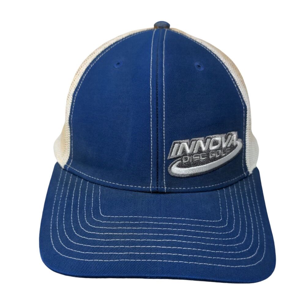 Innova Disc Golf Snapback Trucker Hat Blue One Size Adjustable Mesh Back